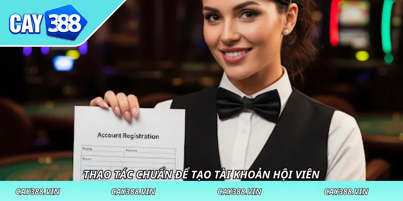 Thao tác chuẩn để tạo tài khoản hội viên